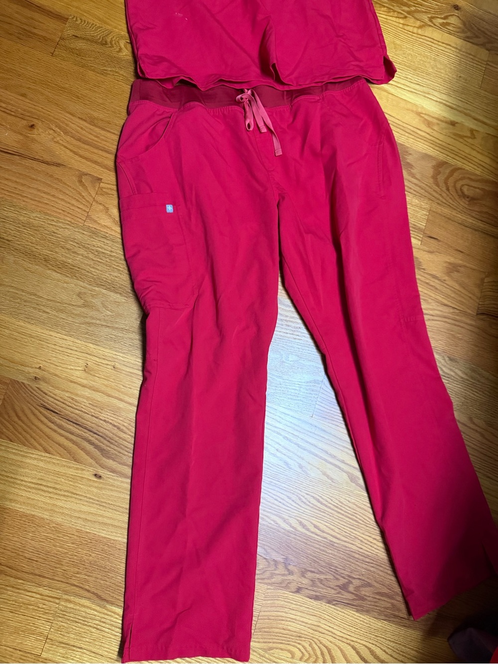Figs Women's red Drawstring Scrub Pants size XL tall